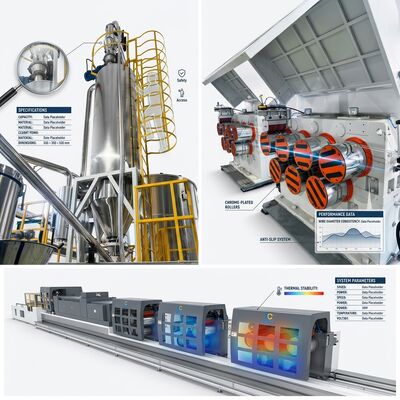Recycled  Pet Strap Line Bottle Flake 180kg/H Strapping Roll Manufacturing Machine