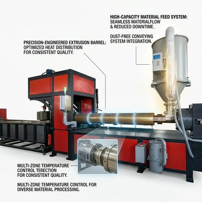 Energy Saving PP Strap Extrusion Line 250kg/h Water Cooling  Single Screw Extrusion Line