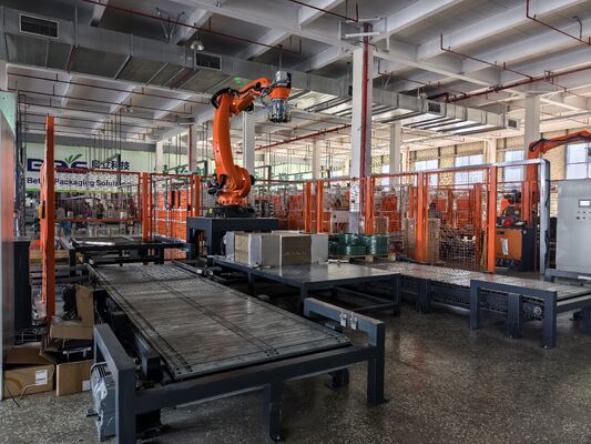 LDPE HDPE Automatic Palletizing System PE  Palletizing Robot With Partition